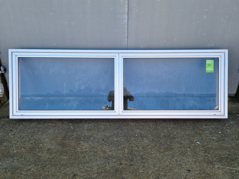 Aluminium Window Silver  2140 W  x  650 H  [#4486 SF] Joinery Recycle