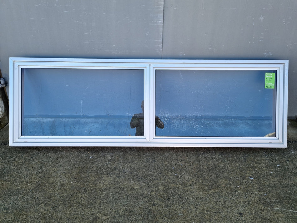 Aluminium Window Silver  2140 W  x  650 H  [#4493 SF] Joinery Recycle