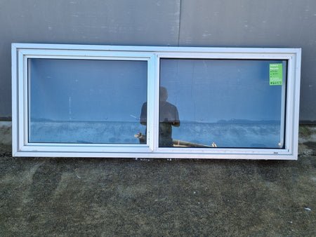 Aluminium Window Silver 1600 W  x  600 H  [#4487 SF] Joinery Recycle