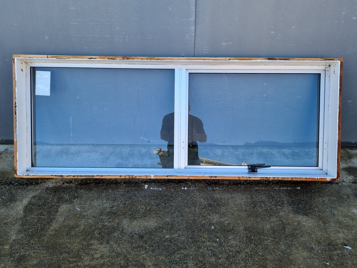 Aluminium Window Silver 1600 W  x  600 H  [#4487 SF] Joinery Recycle