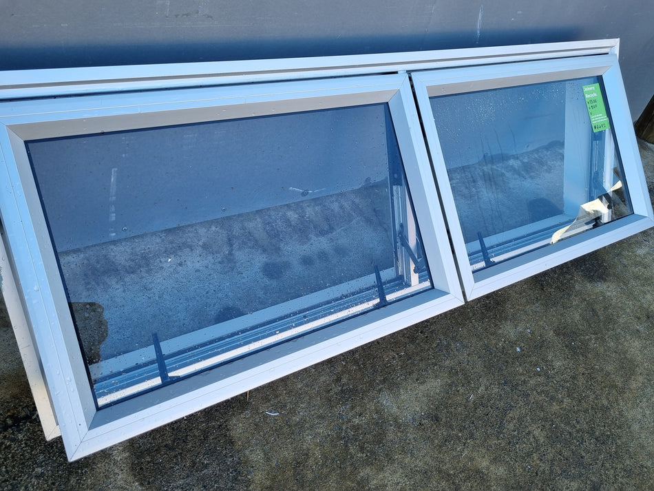 Aluminium Window Silver  1500 W  x  800 H  [#4492 SF] Joinery Recycle