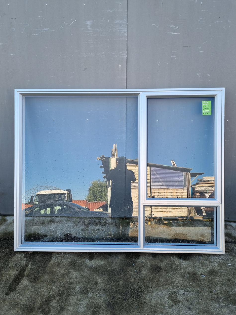 Aluminium Window Silver  1800 W  x 1400 H  [#4453 SF] Joinery Recycle