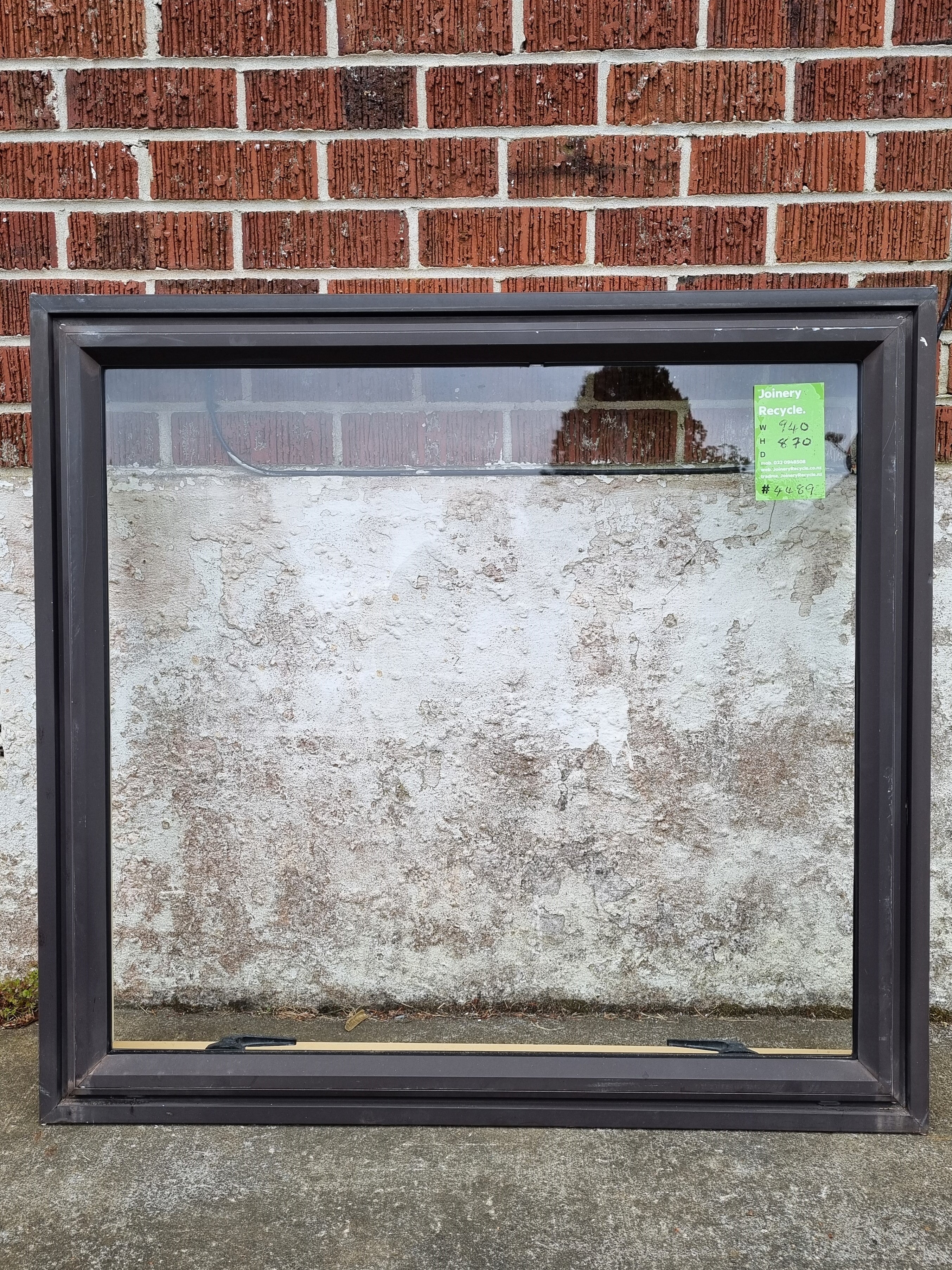 Aluminium Window Brown 940 W  x  870 H  [#4489 MA] Joinery Recycle