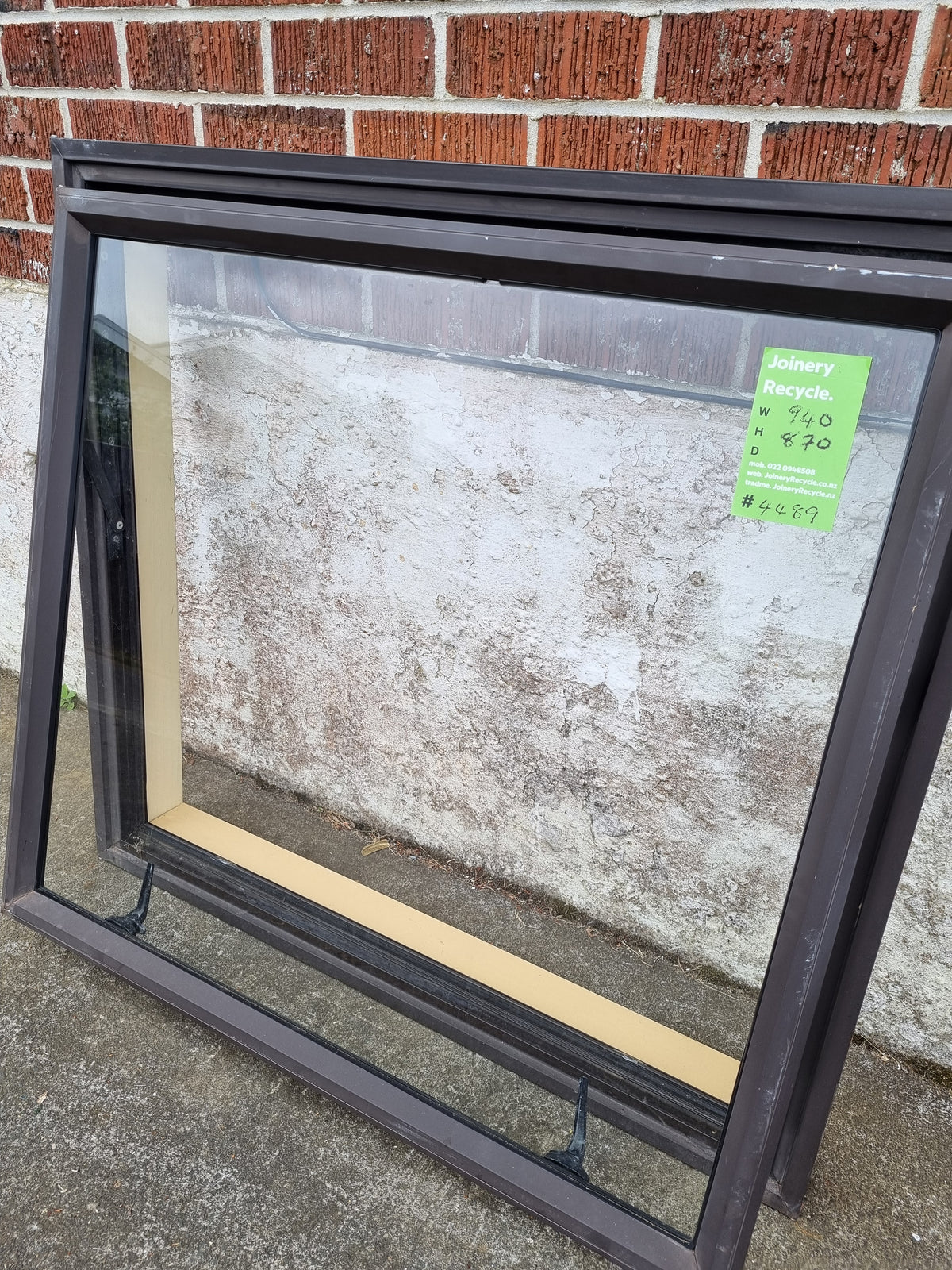 Aluminium Window Brown 940 W  x  870 H  [#4489 MA] Joinery Recycle