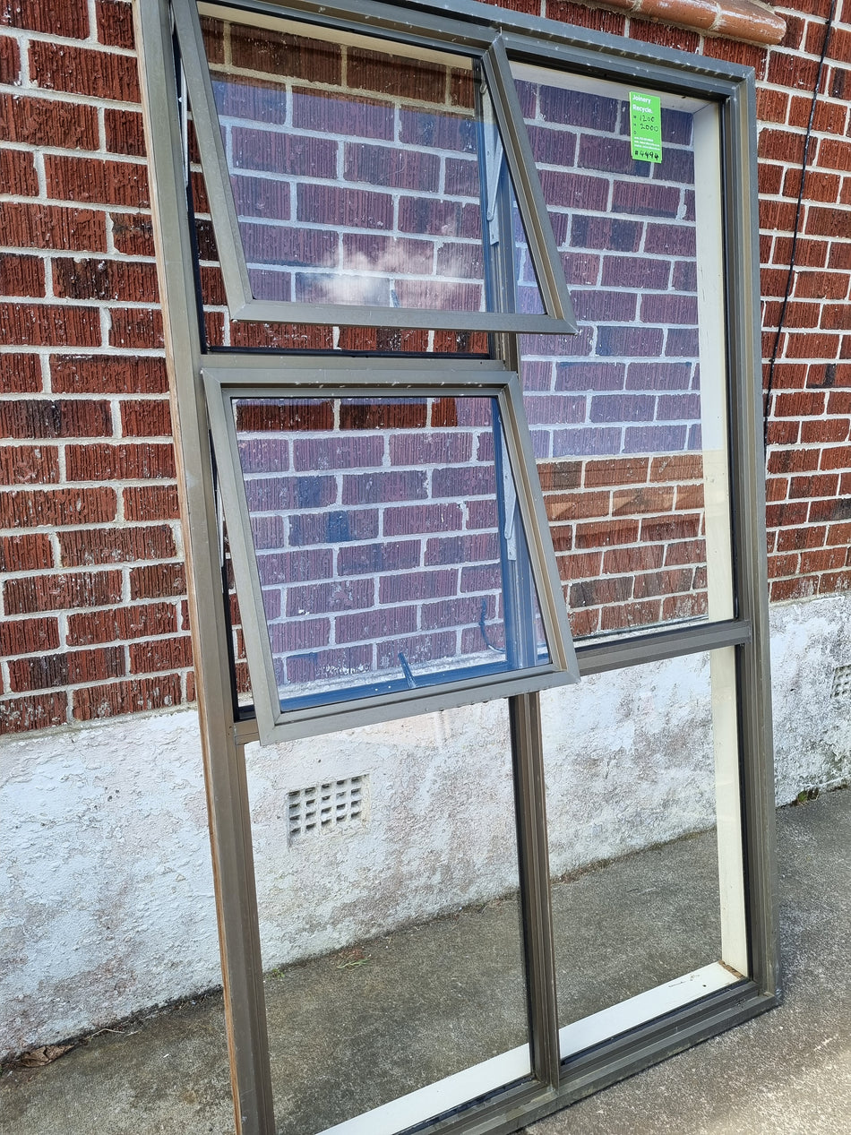 Aluminium Window Bronze   1200 W  x  2000 H  [#4494 MA] Joinery Recycle