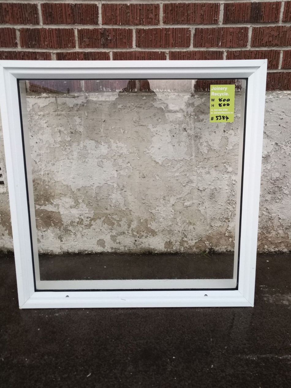 Aluminium Window White  800 W x  800H  [#3384] Joinery Recycle