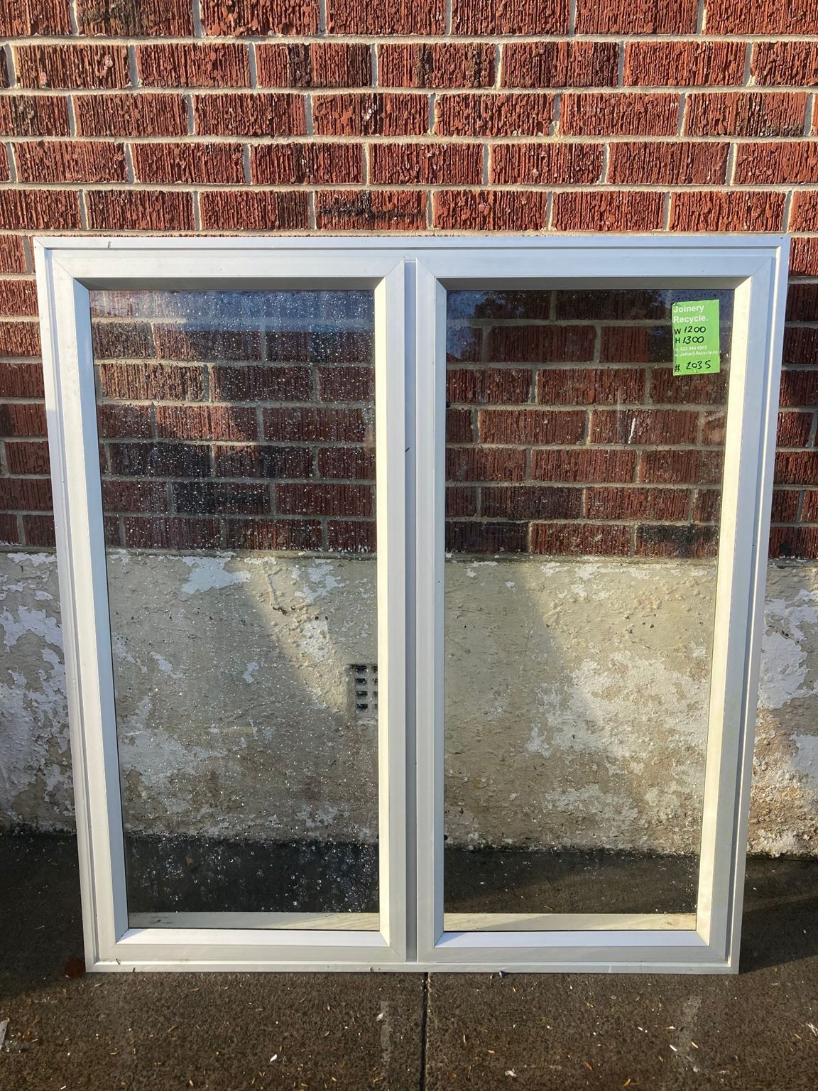 Aluminium Window Silver 1200 W x 1300 H   [#2035 ] Joinery Recycle