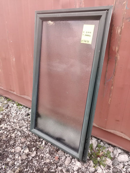 Aluminium Window Dark Green 600 W x 1100 H  [#3442SF] Joinery Recycle