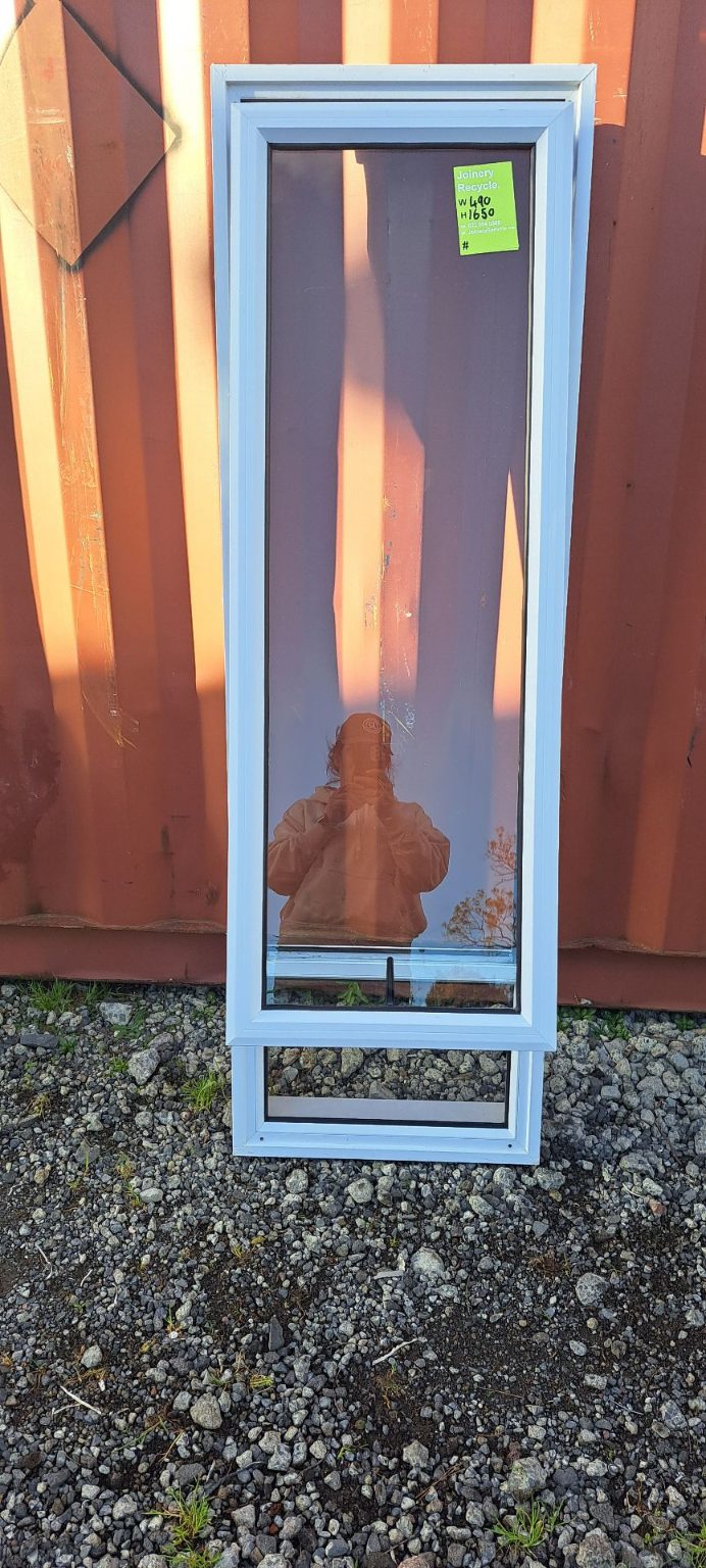 White Aluminium Window 490 W x 1650 H [#3500] Joinery Recycle