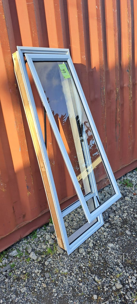 White Aluminium Window 490 W x 1650 H [#3543] Joinery Recycle