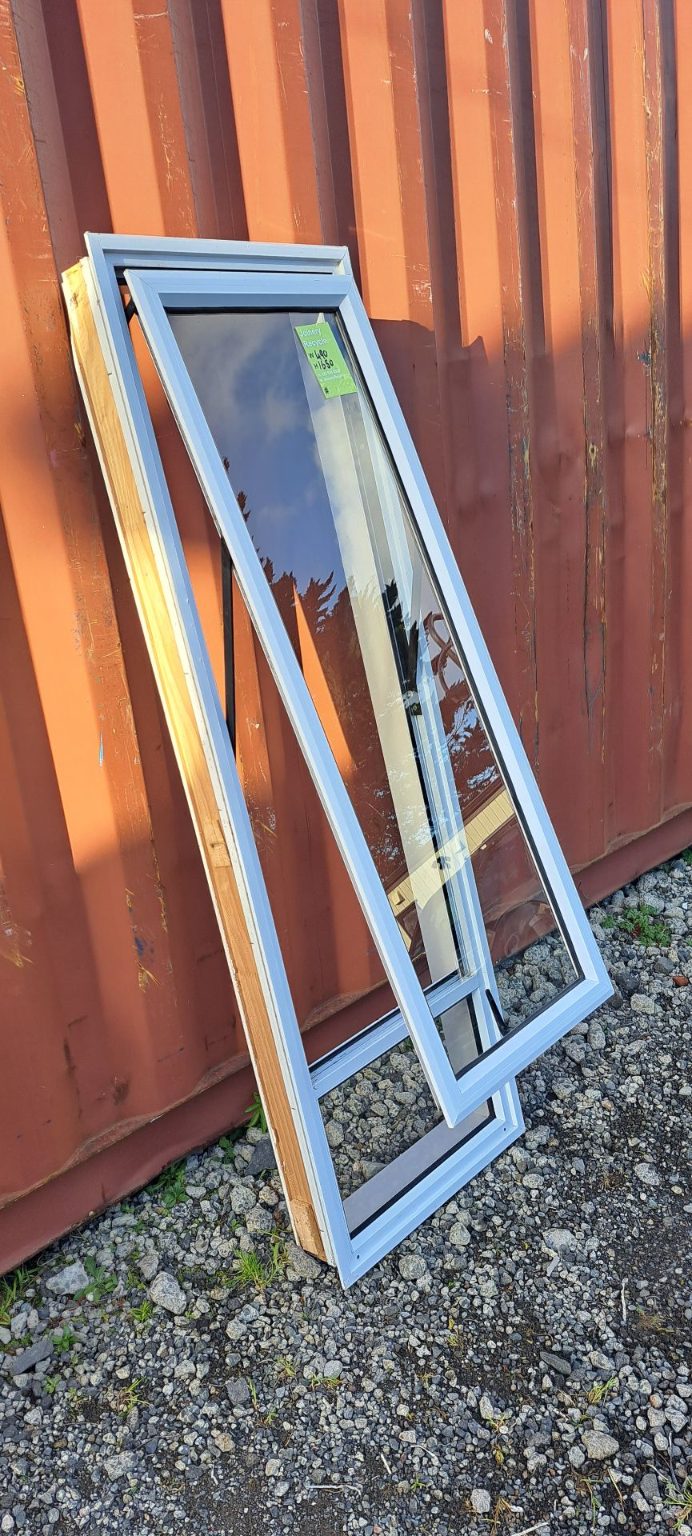 White Aluminium Window 490 W x 1650 H [#3501] Joinery Recycle