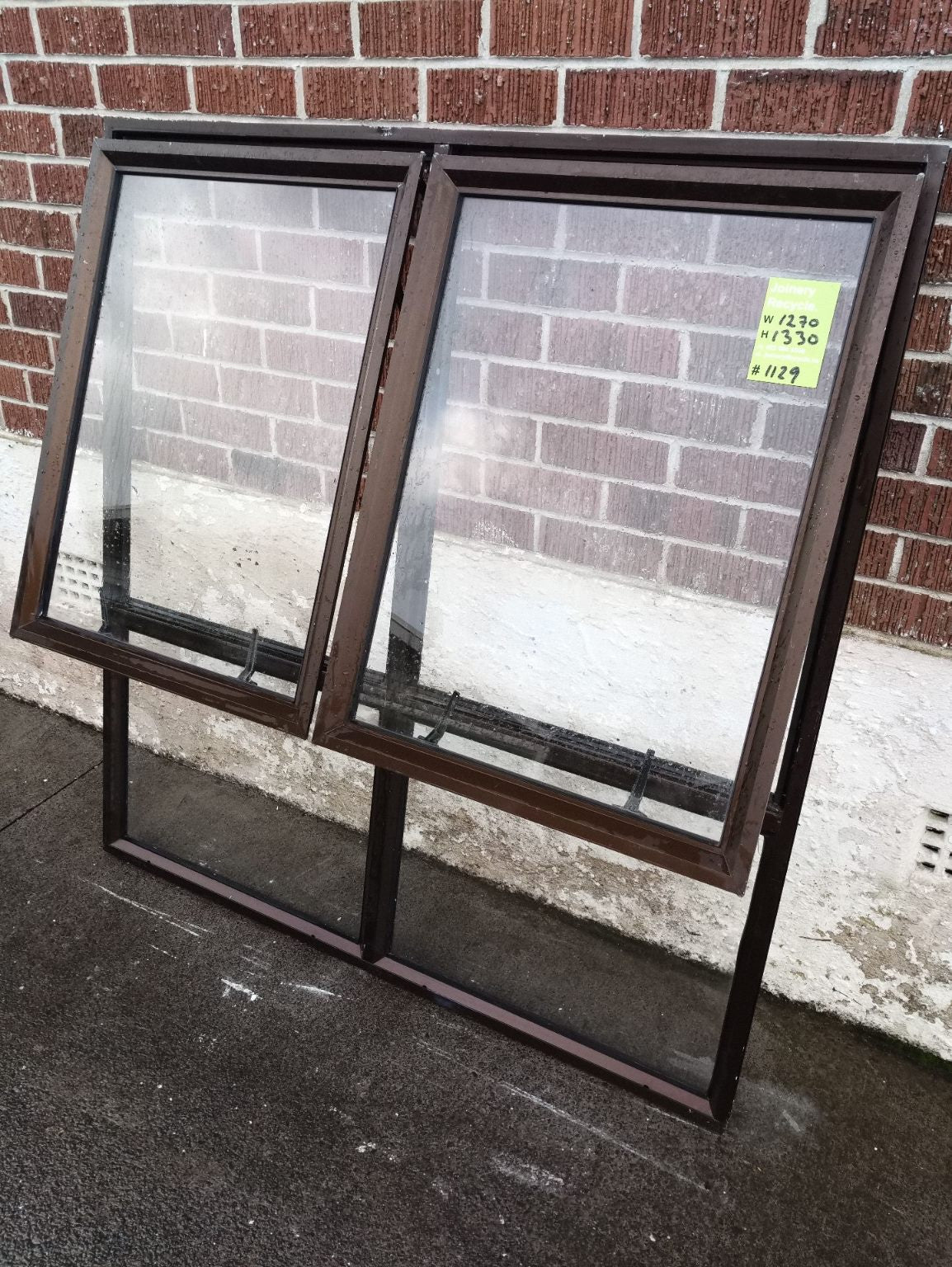 Brown Aluminium Window 1270 W x 1330 H  [#1129] Joinery Recycle