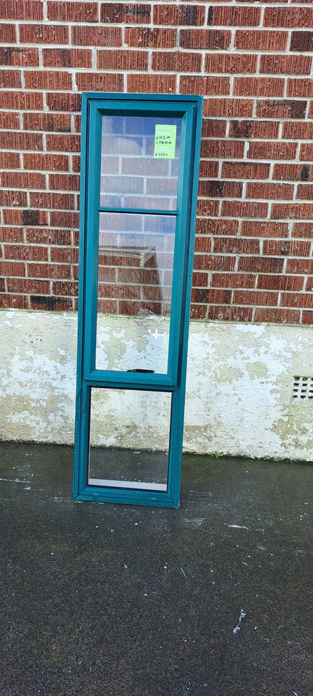 Green Aluminium Window 420 W x 1600 H  [#2554] Joinery Recycle