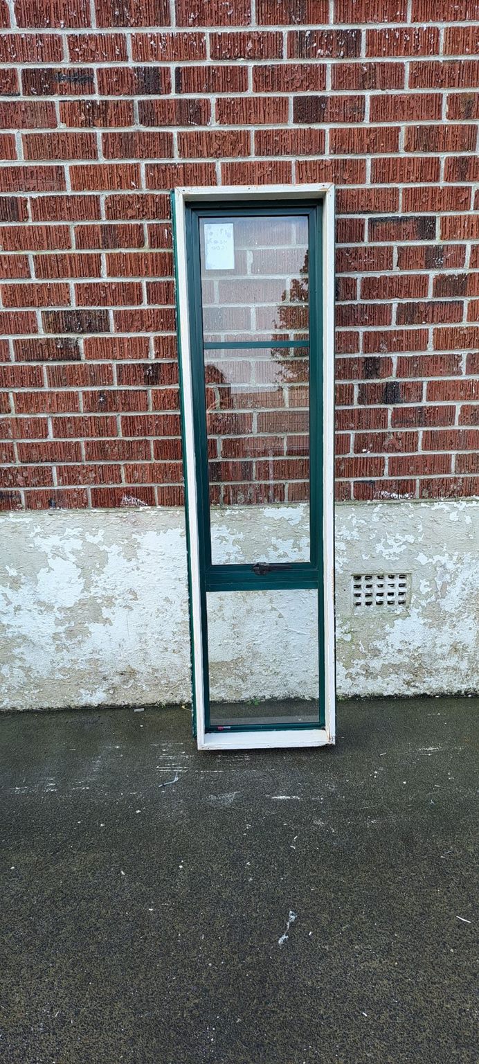 Green Aluminium Window 420 W x 1600 H  [#2558] Joinery Recycle