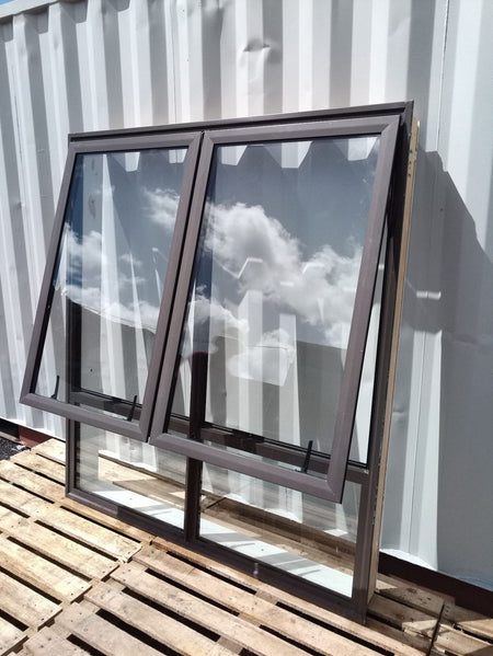 Aluminium Window Brown 1500 W x 1700 H [#3068 SF] Joinery Recycle