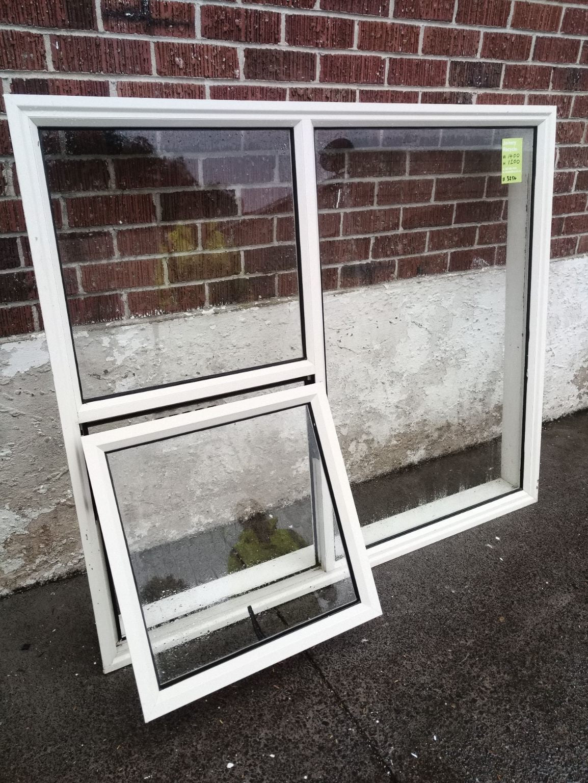 White Aluminium Window 1400 W x1200 H   [#3254] Joinery Recycle