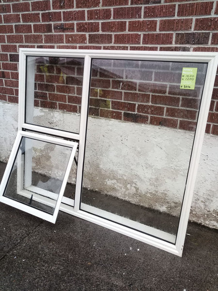 White Aluminium Window 1400 W x1200 H   [#3254] Joinery Recycle