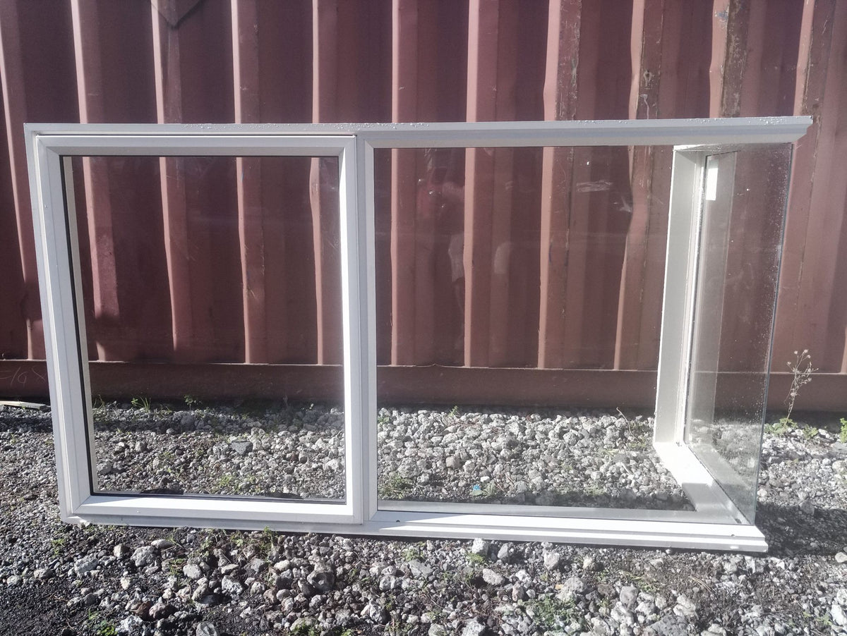 Aluminium CORNER WINDOW Offwhite  1810 W x  610 W x  ? H   [#3275 SF] Joinery Recycle