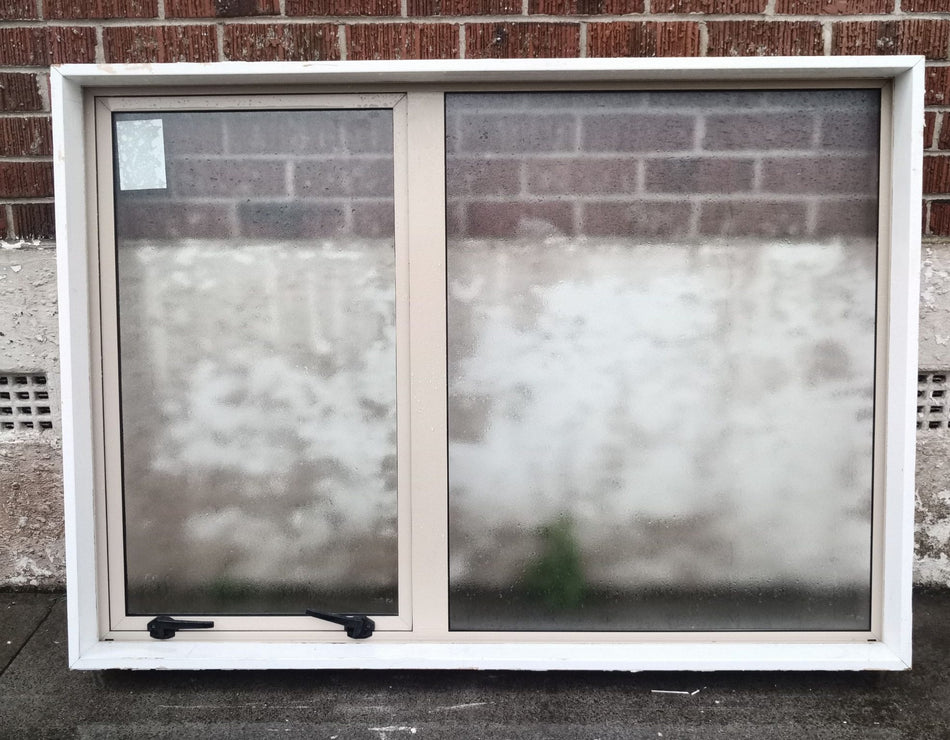 Off White / Beige Aluminum Window 1400 W x 1000 H  [#4028] Joinery Recycle