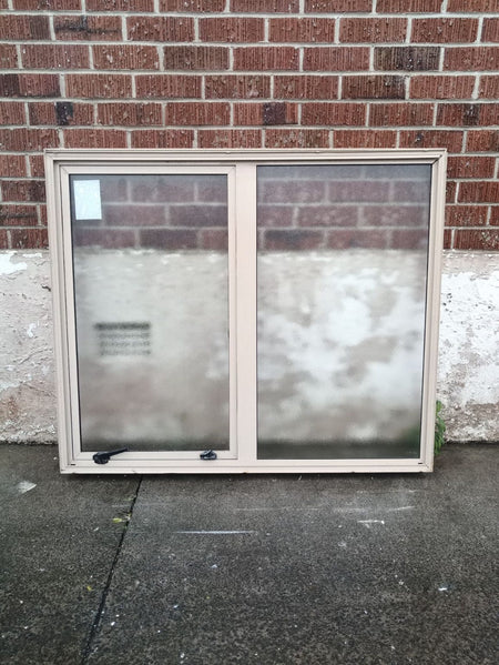 Off White / Beige Aluminum Window 1200 W x 1000 H  [#4031] Joinery Recycle
