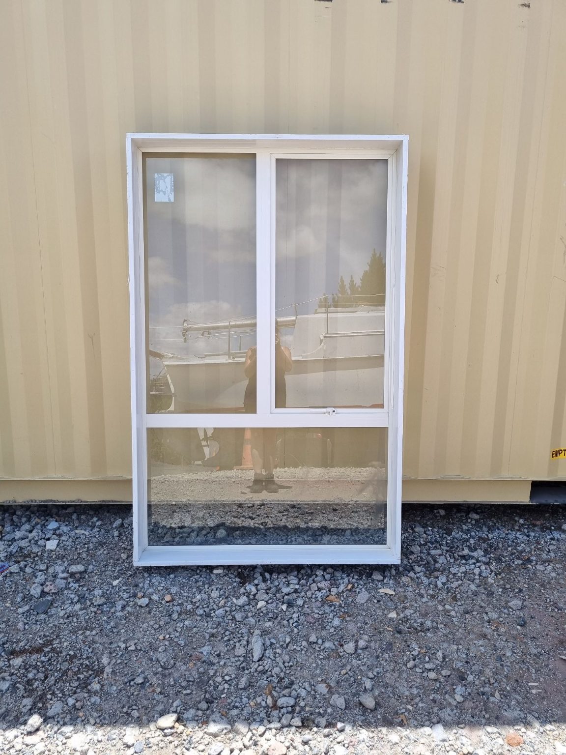 White Aluminium Window 1150 W x 1800 H [#4043] Joinery Recycle