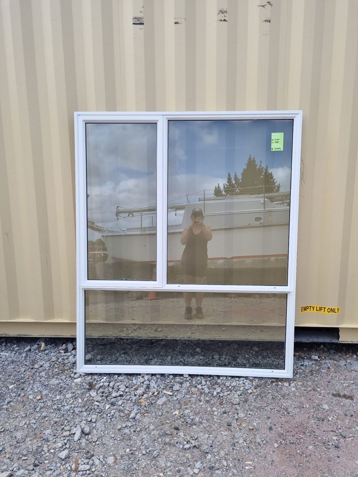 White Aluminium Window 1500 W x 1800 H [#4045] Joinery Recycle