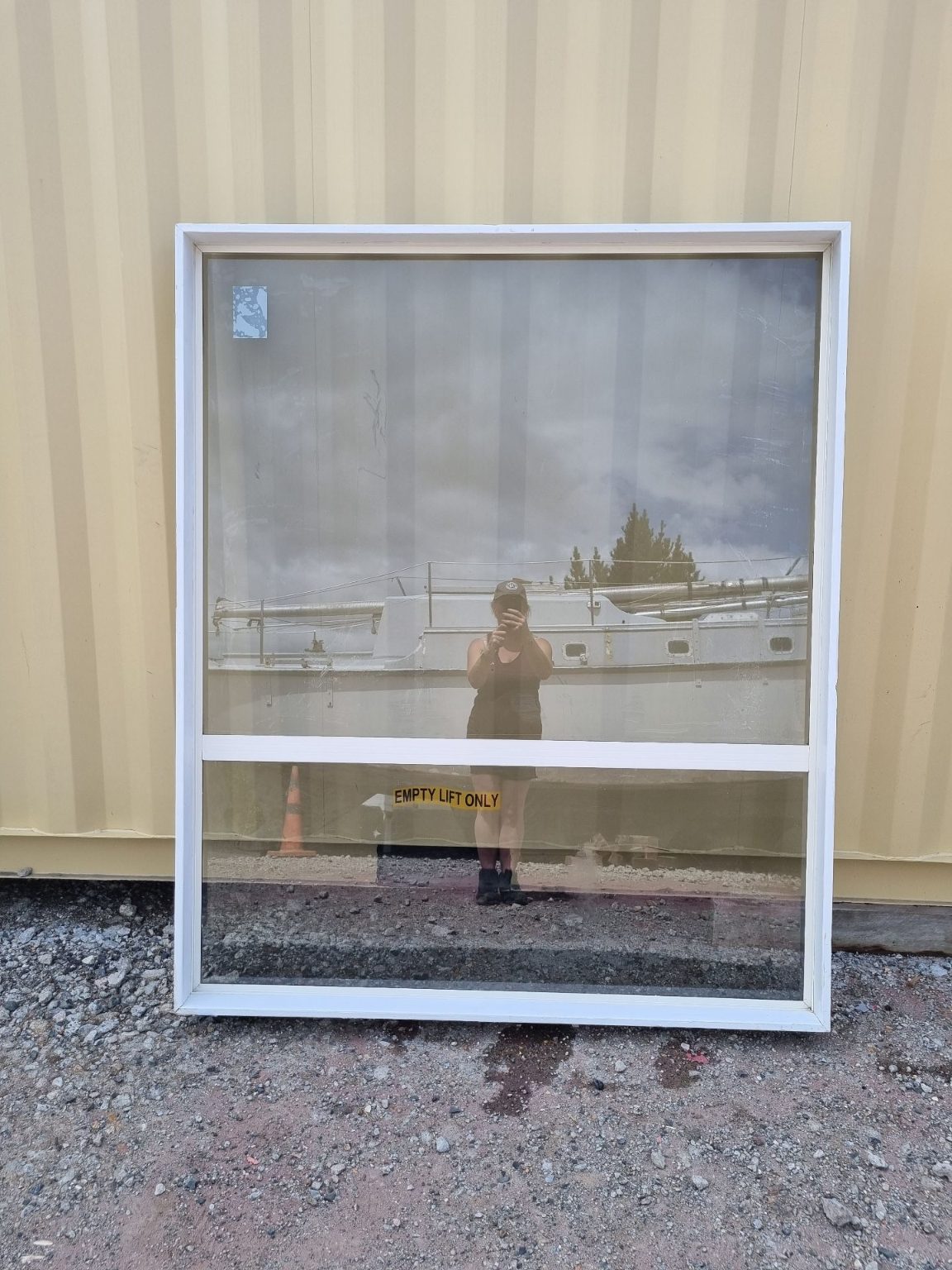 White Aluminium Window 1500 W x 1800 H [#4046] Joinery Recycle