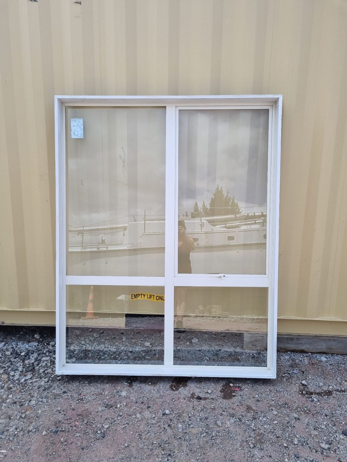 White Aluminium Window 1430 W x 1800 H [#4048] Joinery Recycle