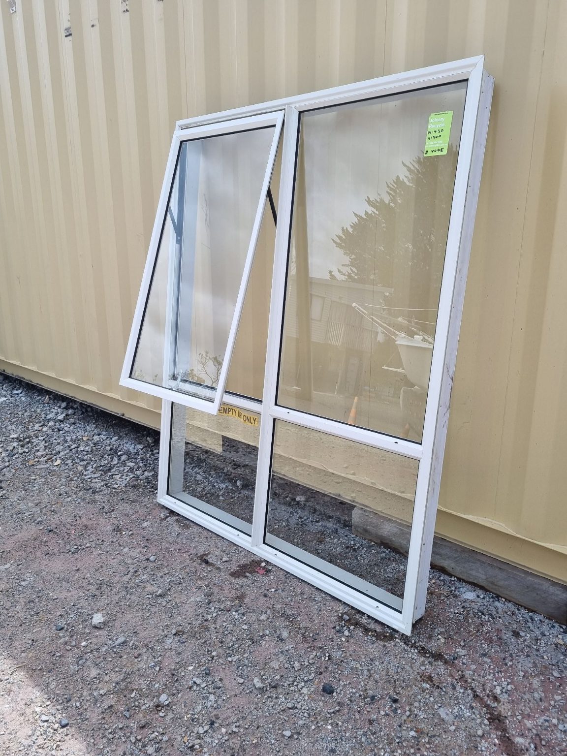 White Aluminium Window 1430 W x 1800 H [#4048] Joinery Recycle