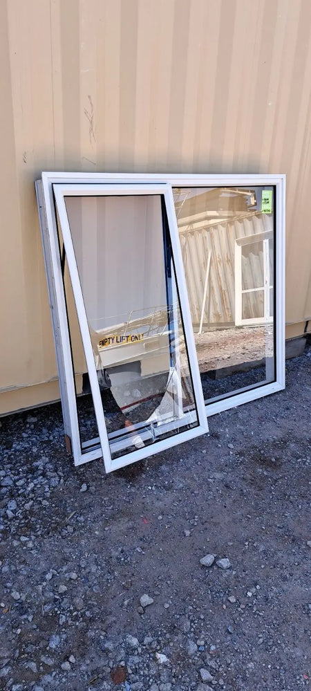 Aluminium Window Offwhite  1400 W x 1200 H [#4070] Joinery Recycle
