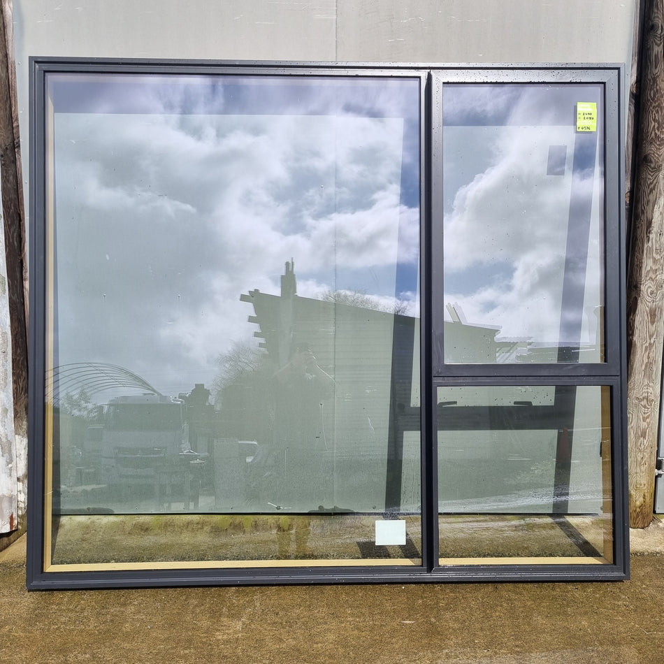 *NEW*Aluminium Window Double Glazed Ironsand   2400 W  x 2080 H  [#4376 SF] Joinery Recycle