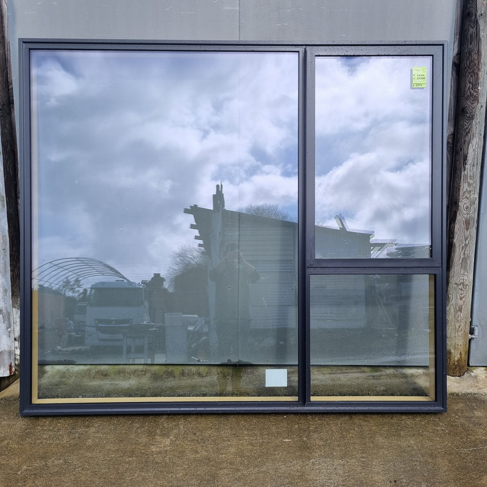 *NEW*Aluminium Window Double Glazed Ironsand   2400 W  x 2080 H  [#4377 SF] Joinery Recycle