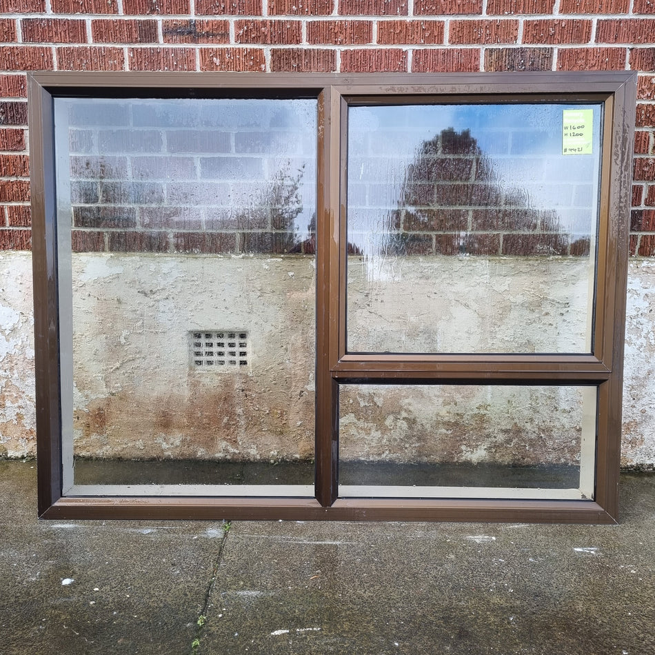 Aluminium Window Brown   1600 W  x  1200 H  [#4421 MA] Joinery Recycle