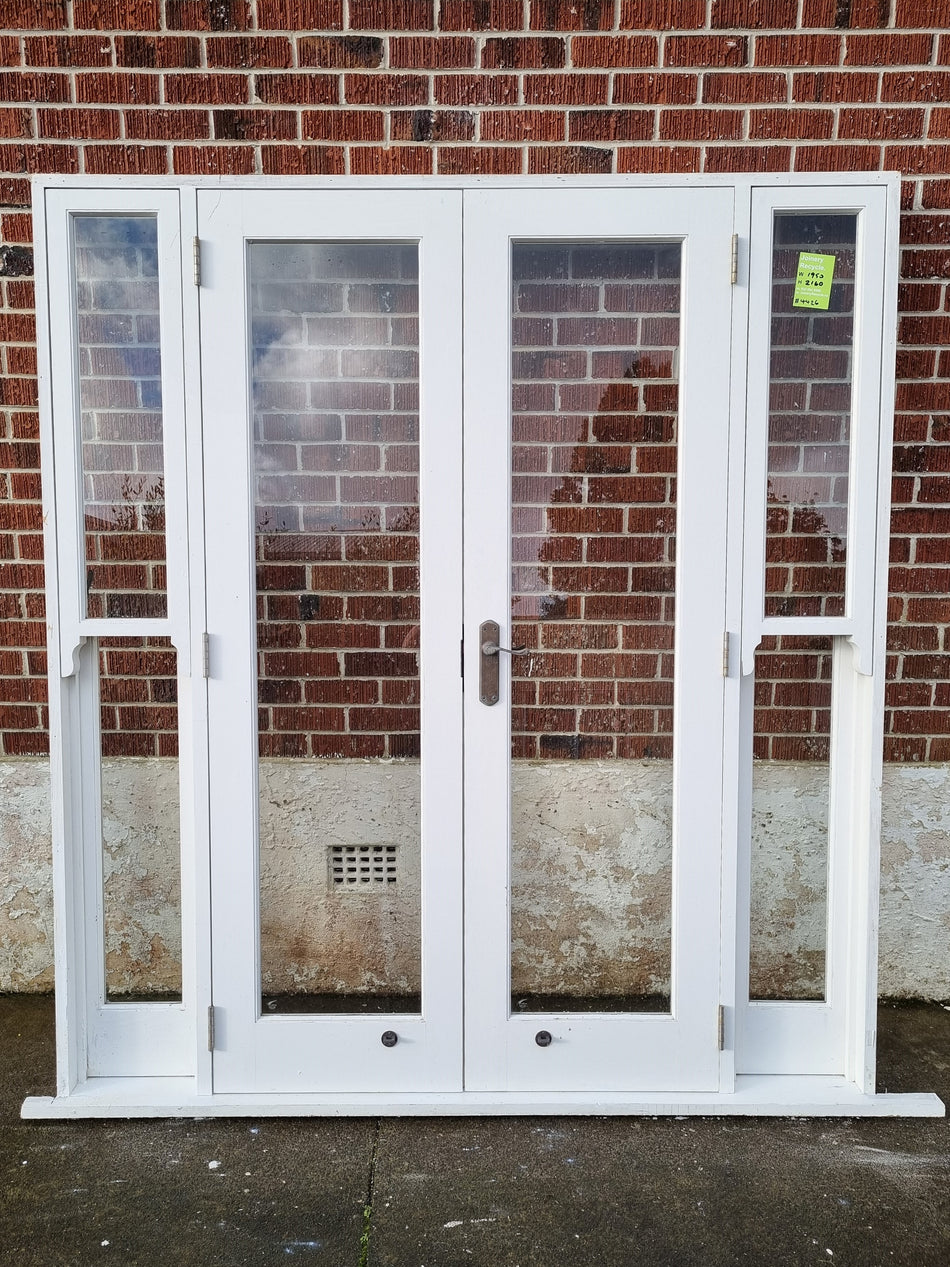 Villa Stye Wooden French Door with Opening SIdelights 1950 W x 2160 H [#4426 MA] Joinery Recycle