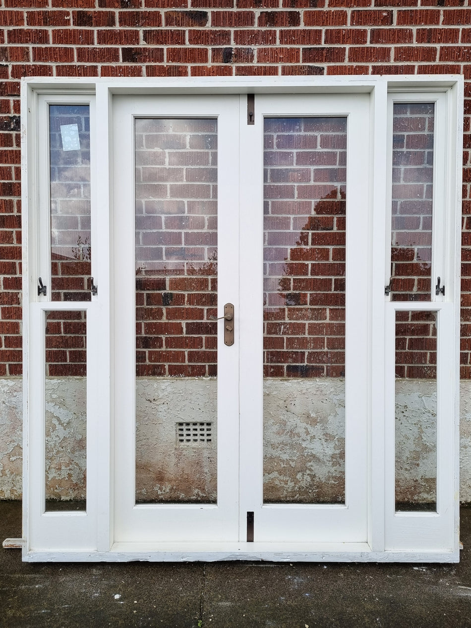 Villa Stye Wooden French Door with Opening SIdelights 1950 W x 2160 H [#4426 MA] Joinery Recycle