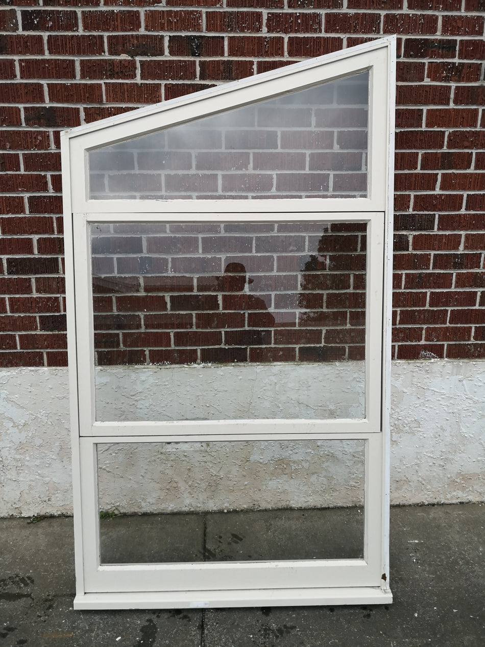 Raked Wooden Window 1110 W x 1620/1930 H [#2025] Joinery Recycle