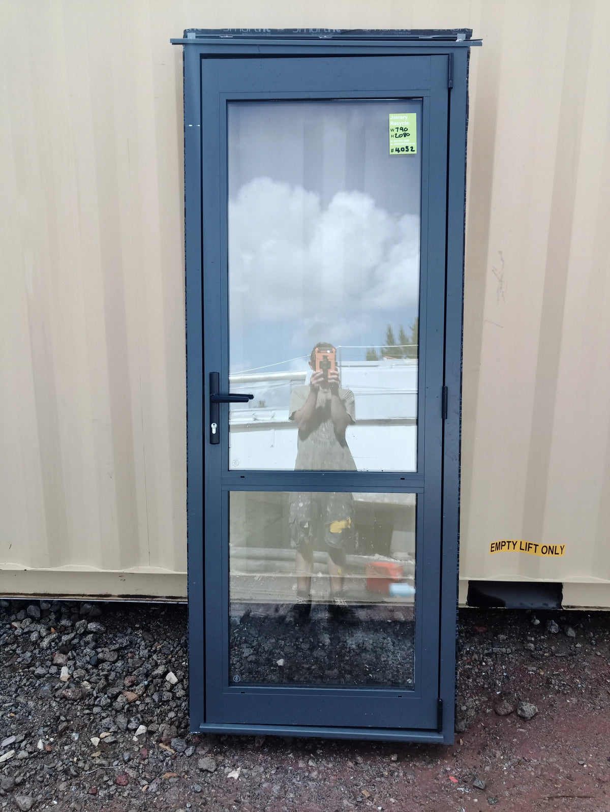 DOUBLE GLAZED *NEAR NEW* Aluminium & Glass Door 790 W x 2080 H [#4052aSF] Joinery Recycle