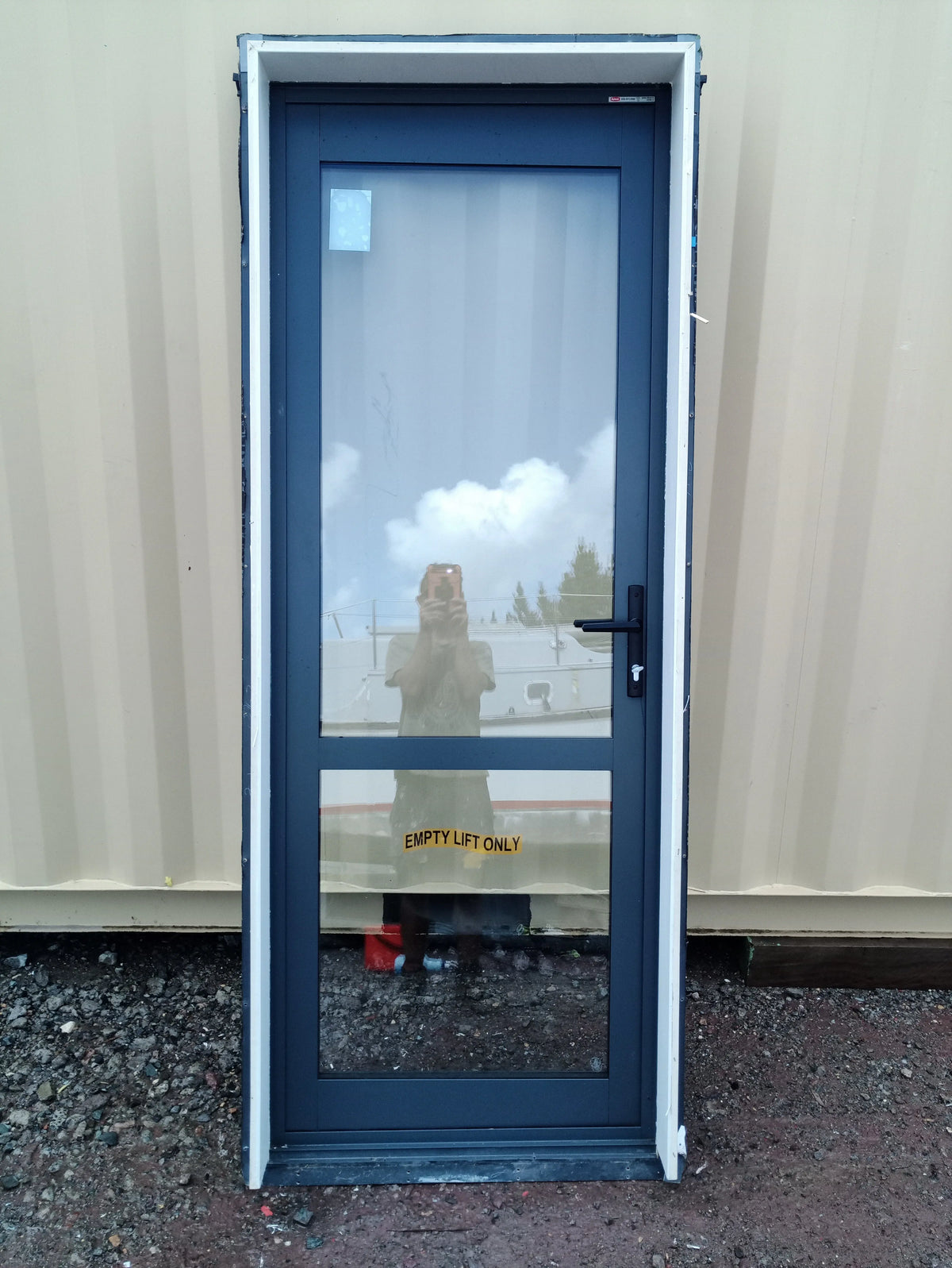 DOUBLE GLAZED *NEAR NEW* Aluminium & Glass Door 790 W x 2080 H [#4052aSF] Joinery Recycle