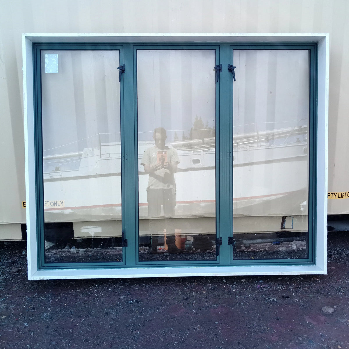 BIFOLD Window Green 1800 W x 1450 H [#4063aSF] Joinery Recycle