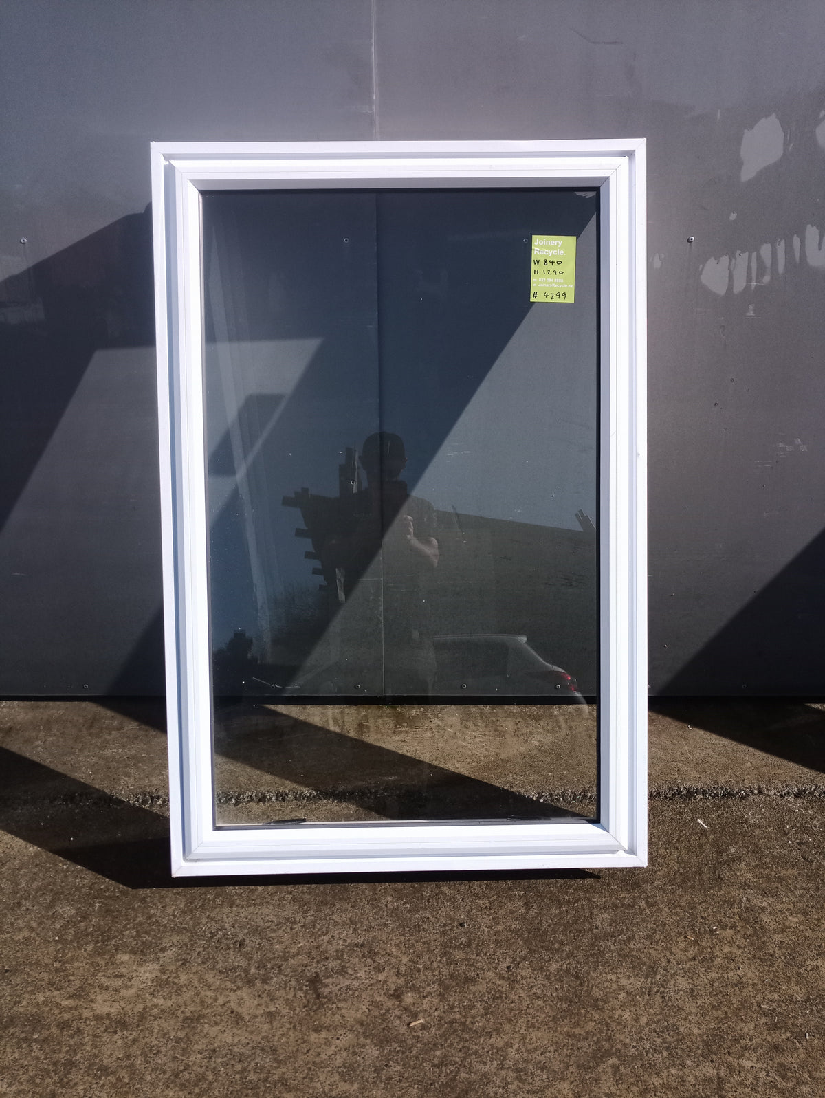 Aluminium Window White  840W  x 1290 H  [#4299 SF] Joinery Recycle