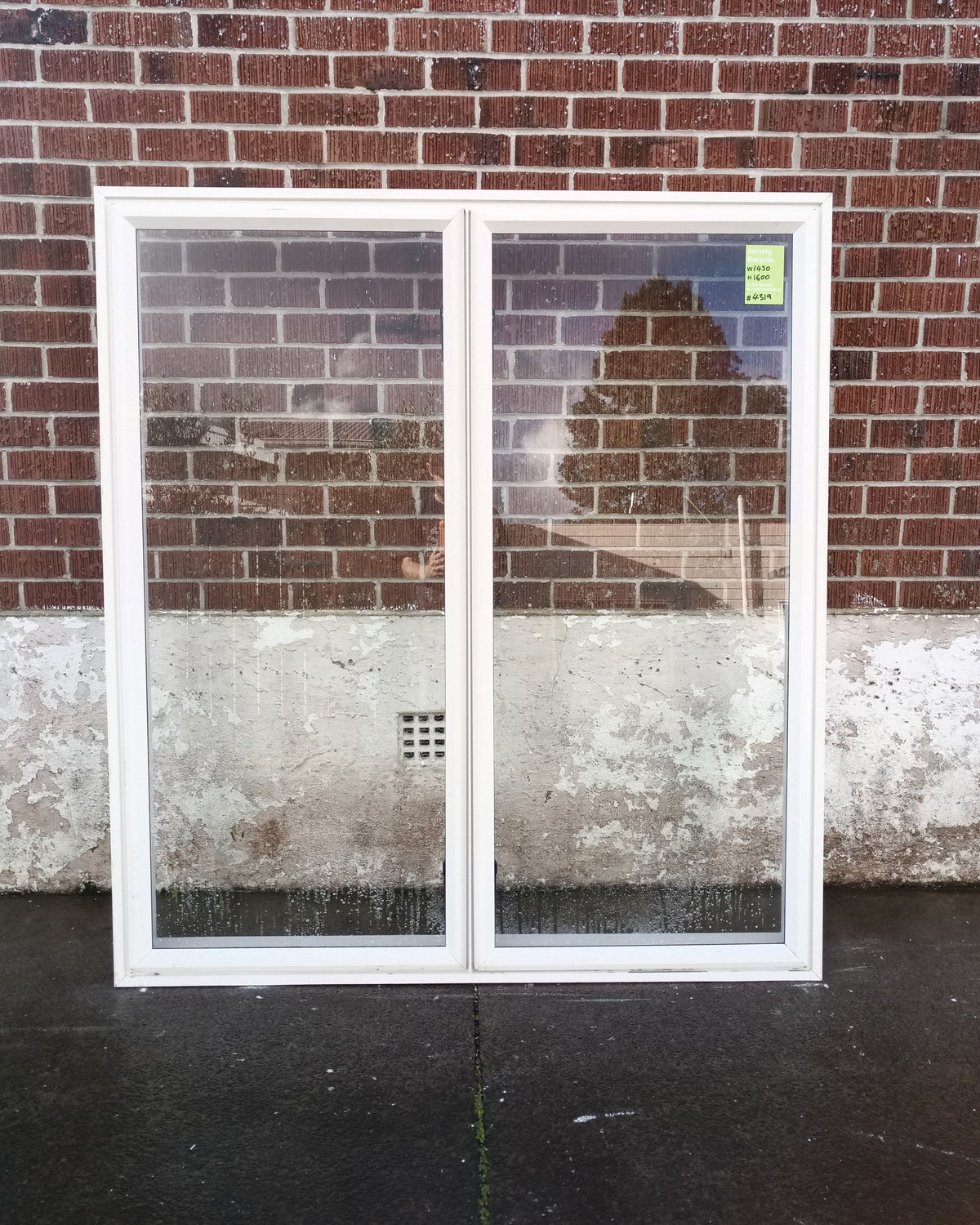 Aluminium Window White  1450 W x 1600 H  [#4319 MA] Joinery Recycle