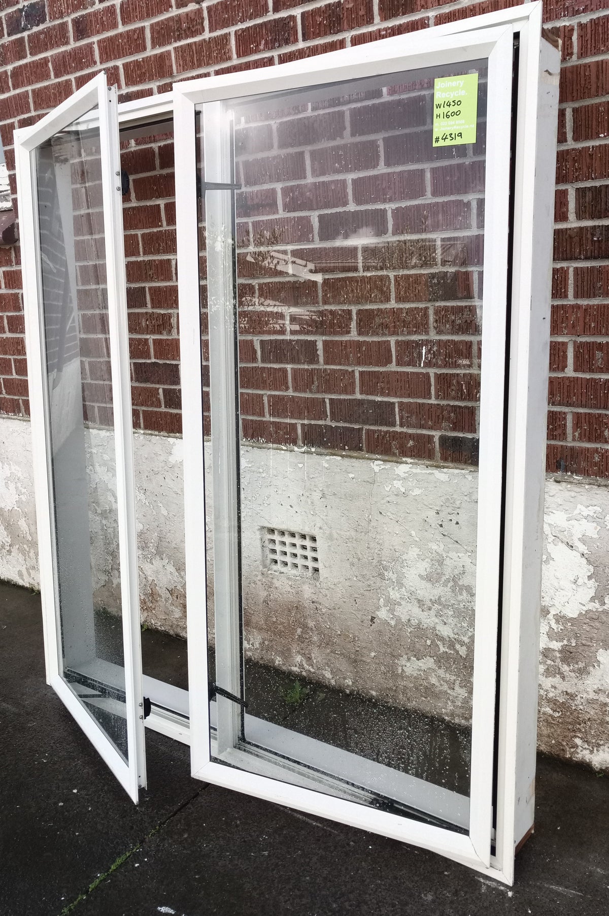 Aluminium Window White  1450 W x 1600 H  [#4319 MA] Joinery Recycle