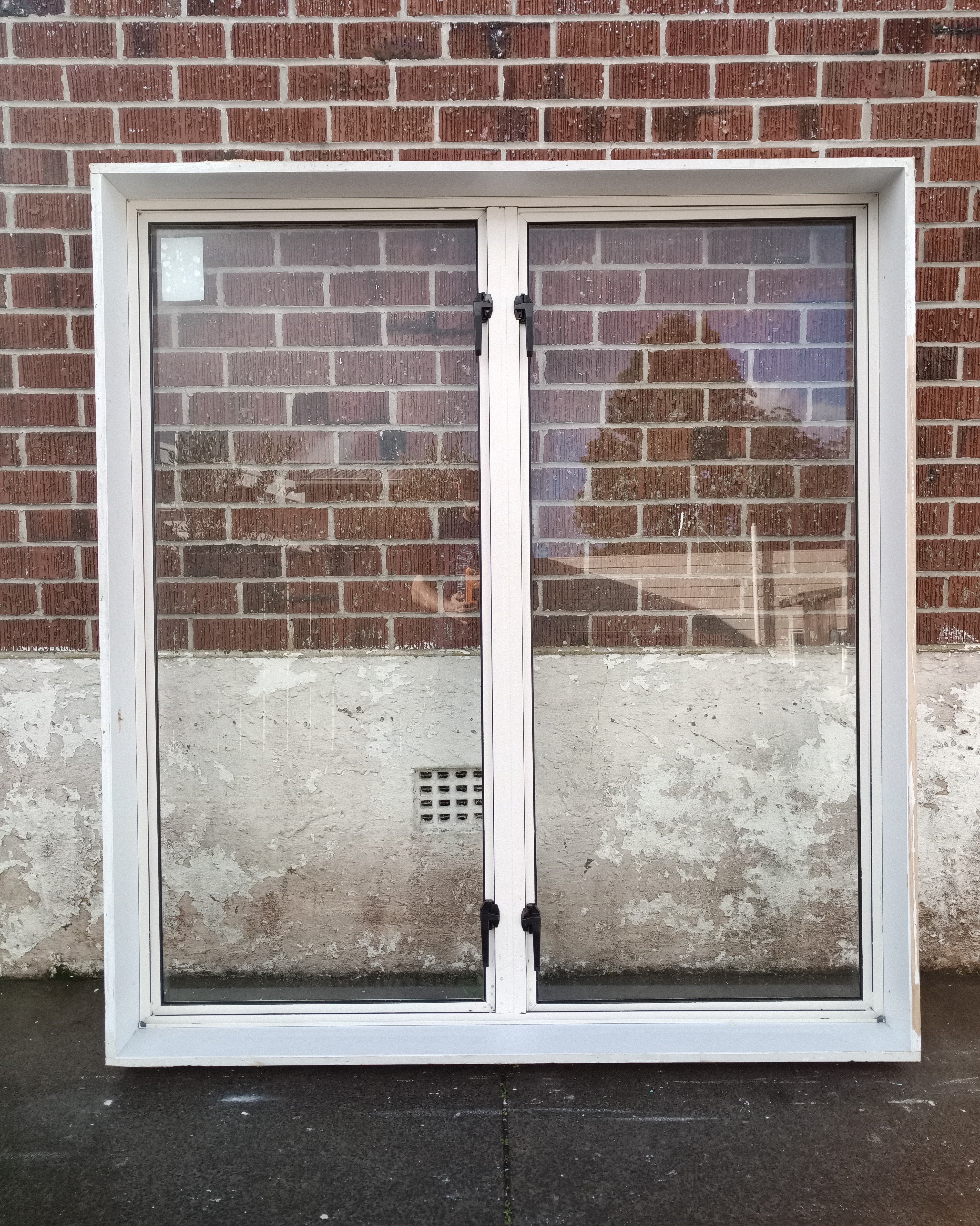 Aluminium Window White  1450 W x 1600 H  [#4319 MA] Joinery Recycle