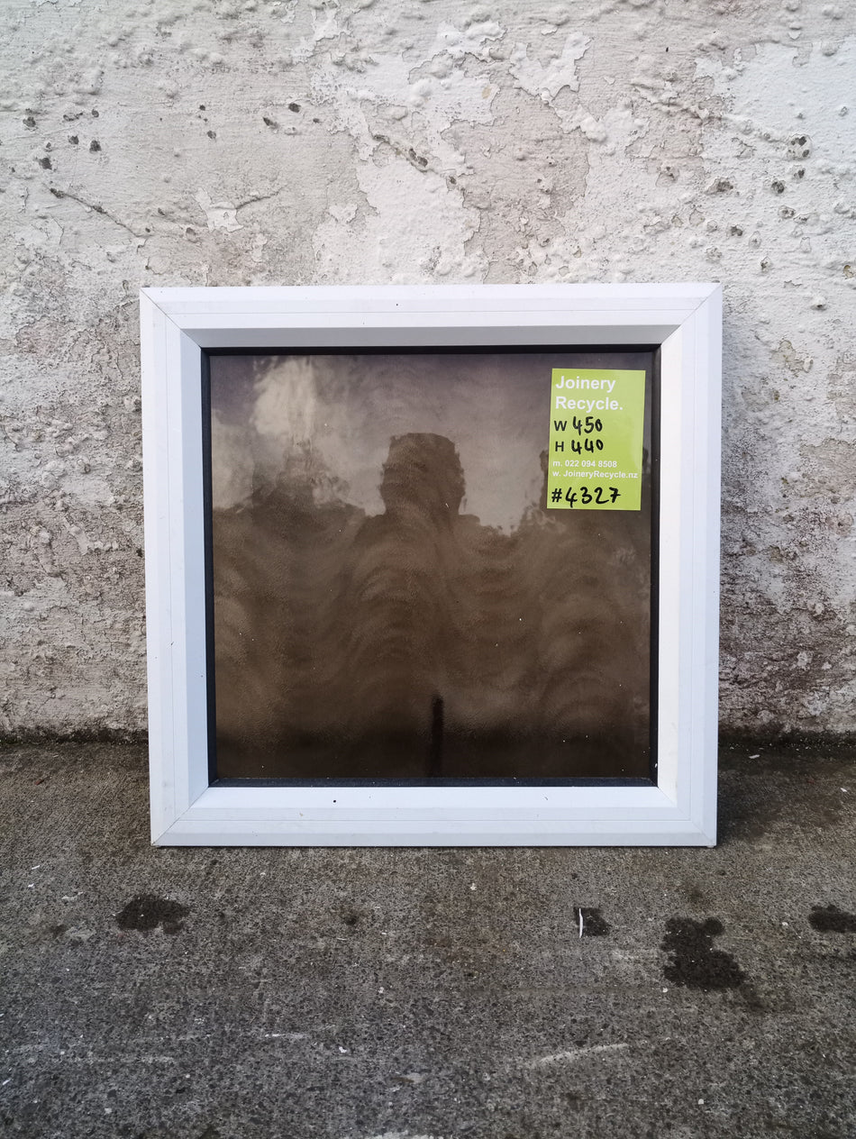 Aluminium Window White 450 W  x 450 H  [#4327 MA] Joinery Recycle