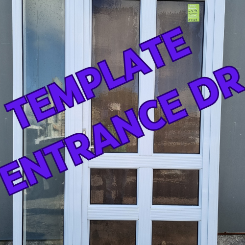 Aluminium ENTRANCE Door  W x  H  [#TEMP  SF MA] Joinery Recycle