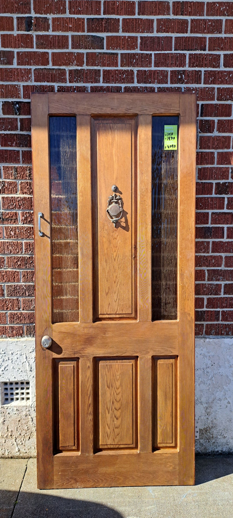 Solid Wood and Glass Entrance Door  1010 W x 1970 H [#4090 MA] Joinery Recycle